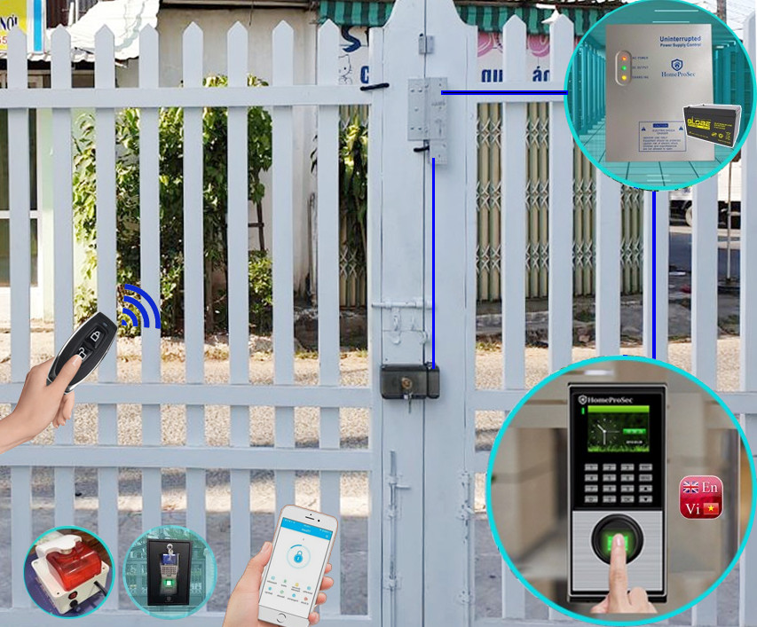 Khóa cổng vân tay nhà trọ dưới 4 triệu