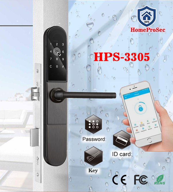 khóa cửa nhôm vân tay hps-3305