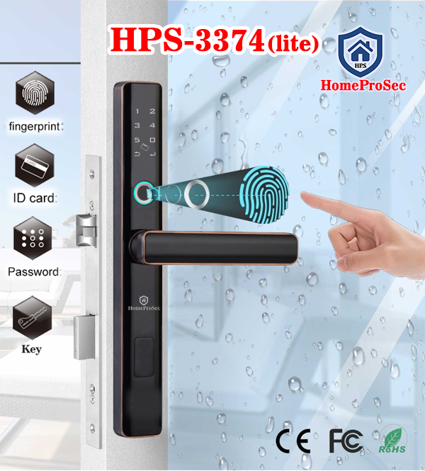 khóa cửa nhôm vân tay hps 3374 lite